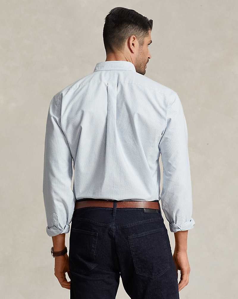Camisas Formales Ralph Lauren Striped Oxford Hombre Azules | FQKOZSA-23 - vista 4