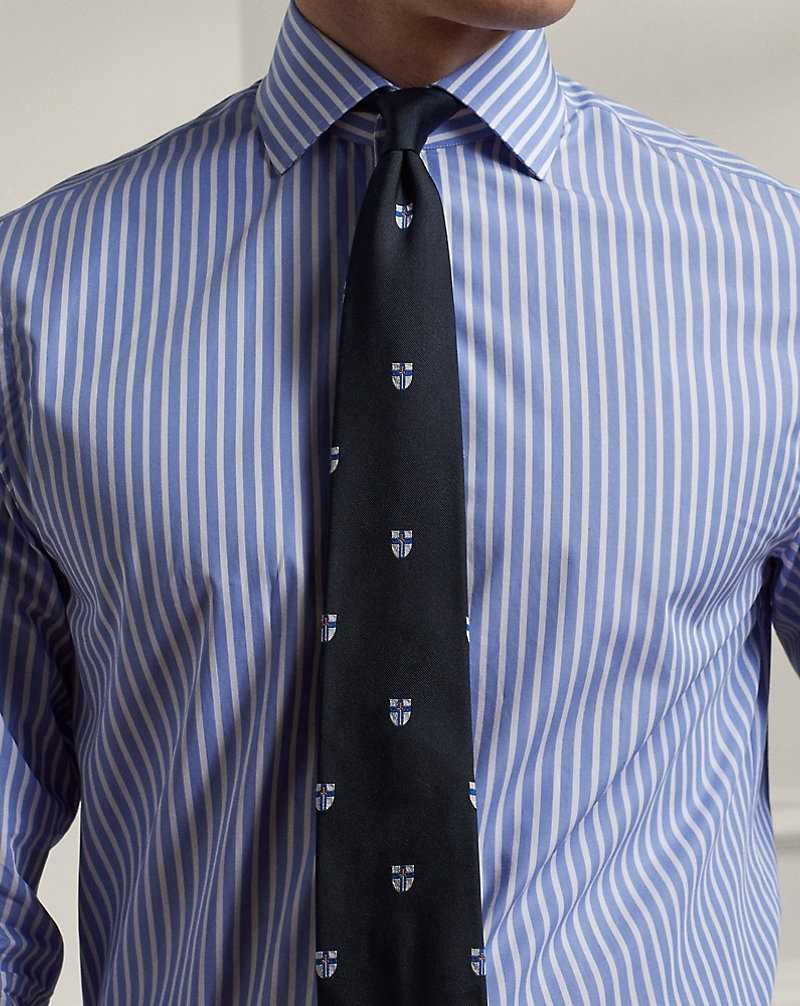 Camisas Formales Ralph Lauren Striped Poplin Hombre Azules Blancos | GHNJZTB-76 - vista 5