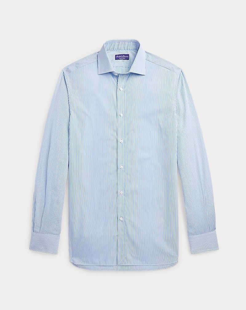 Camisas Formales Ralph Lauren Striped Poplin Hombre Blue/White | GVXSJBD-75 - vista 2