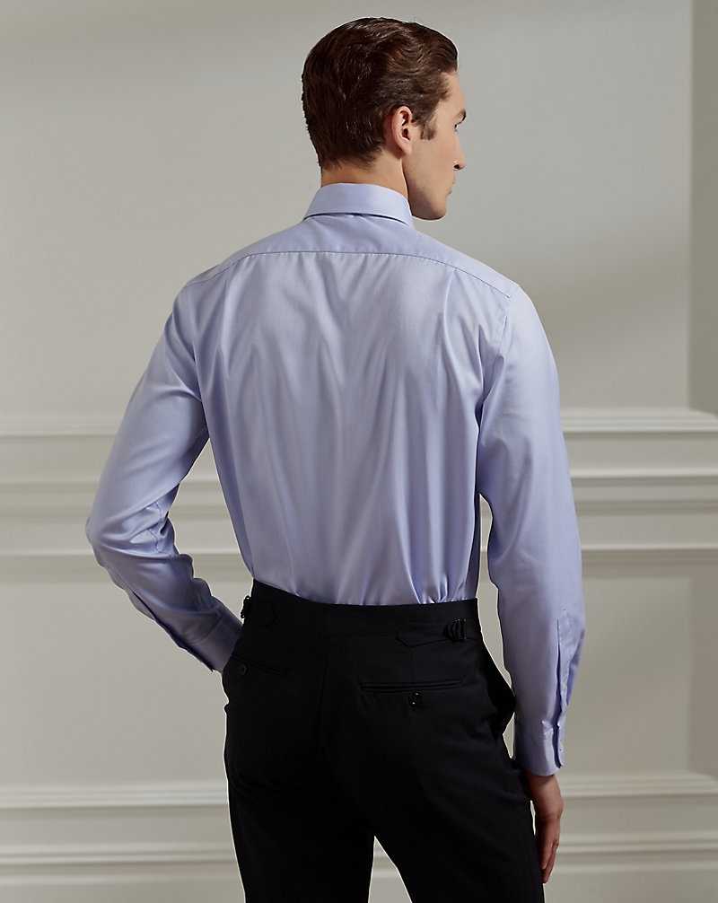Camisas Formales Ralph Lauren Twill Hombre Azules | REHQDIN-93 - vista 4