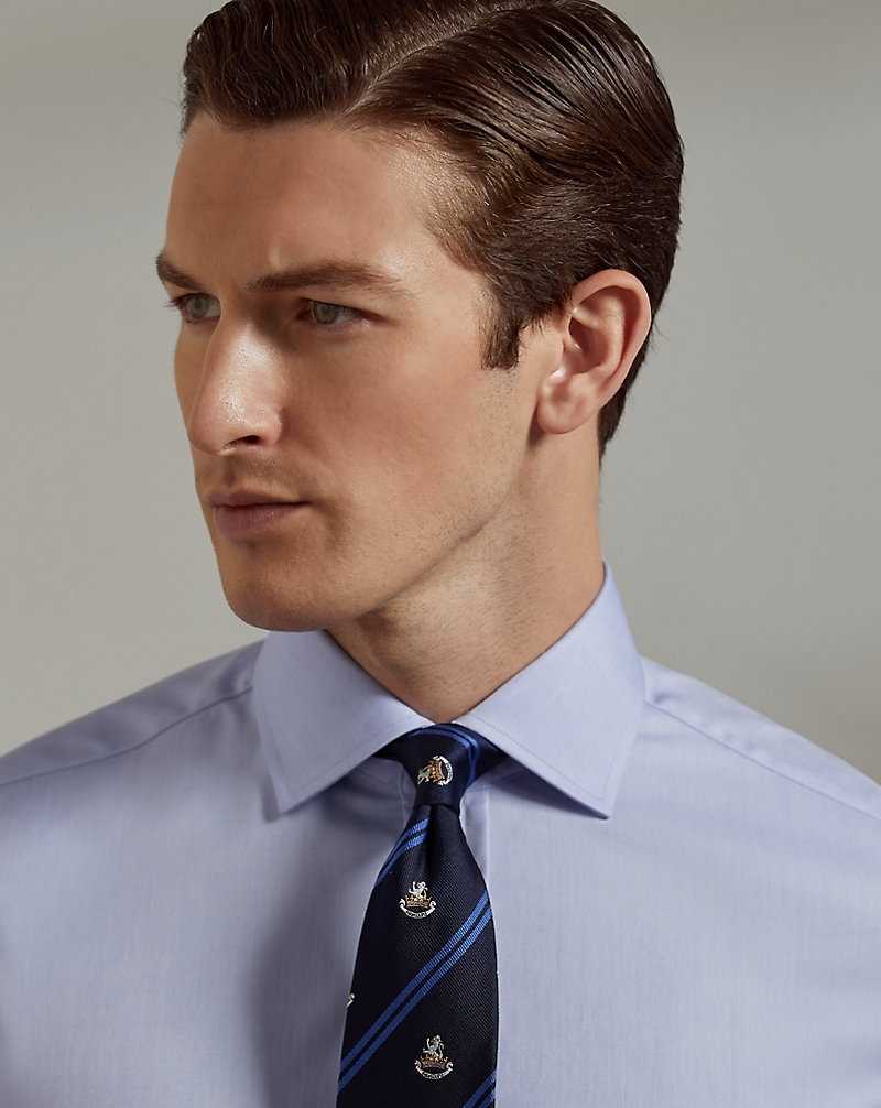 Camisas Formales Ralph Lauren Twill Hombre Azules | REHQDIN-93 - vista 5