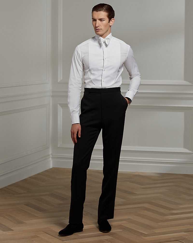 Camisas Formales Ralph Lauren Wingtip-Collar Poplin Hombre Blancos | NHDEJGT-46 - vista 3