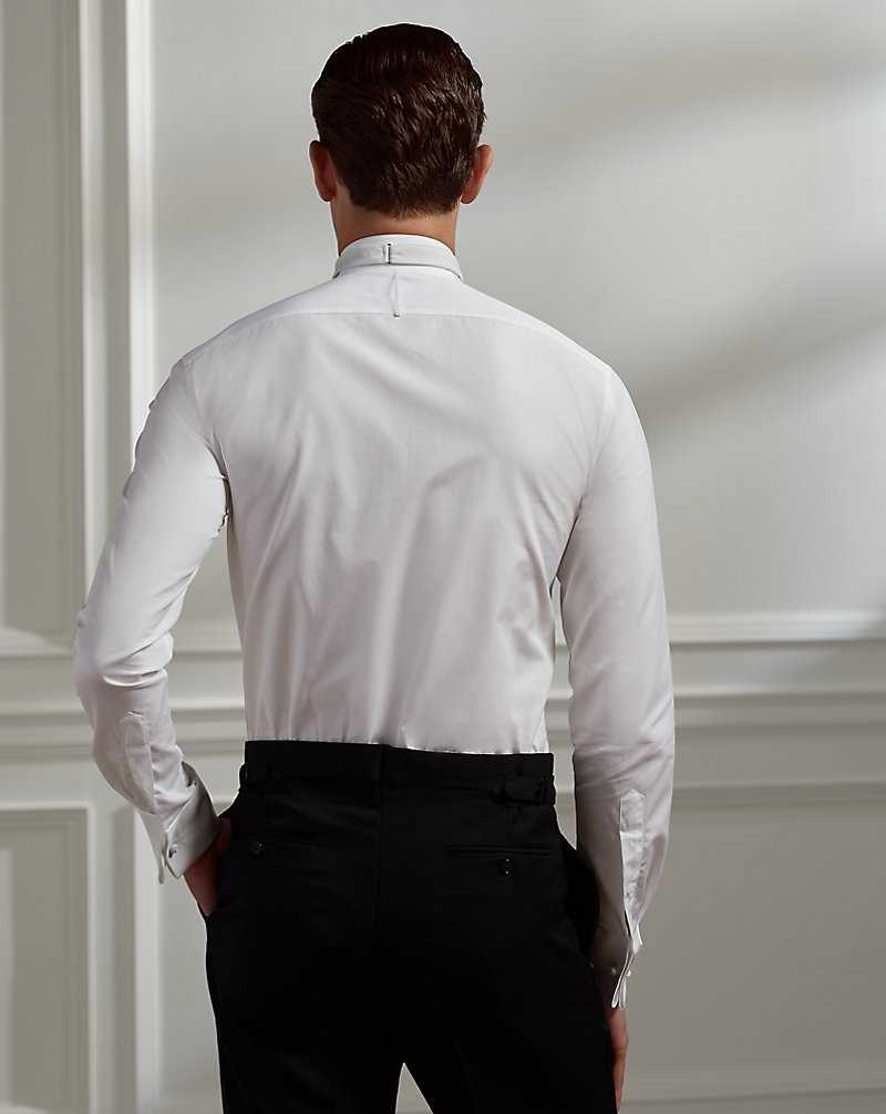 Camisas Formales Ralph Lauren Wingtip-Collar Poplin Hombre Blancos | NHDEJGT-46 - vista 4