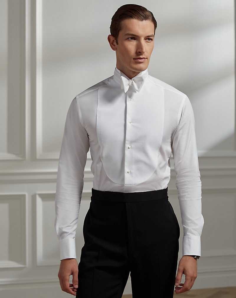 Camisas Formales Ralph Lauren Wingtip-Collar Poplin Hombre Blancos | NHDEJGT-46 - vista 1