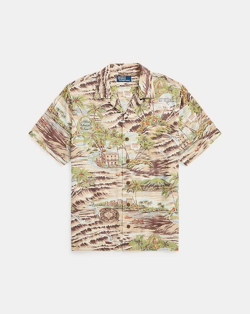 Camisas Ralph Lauren Classic Fit Beach-Print Camp Hombre Playa De Havana | LXZRFVT-50 - vista 2