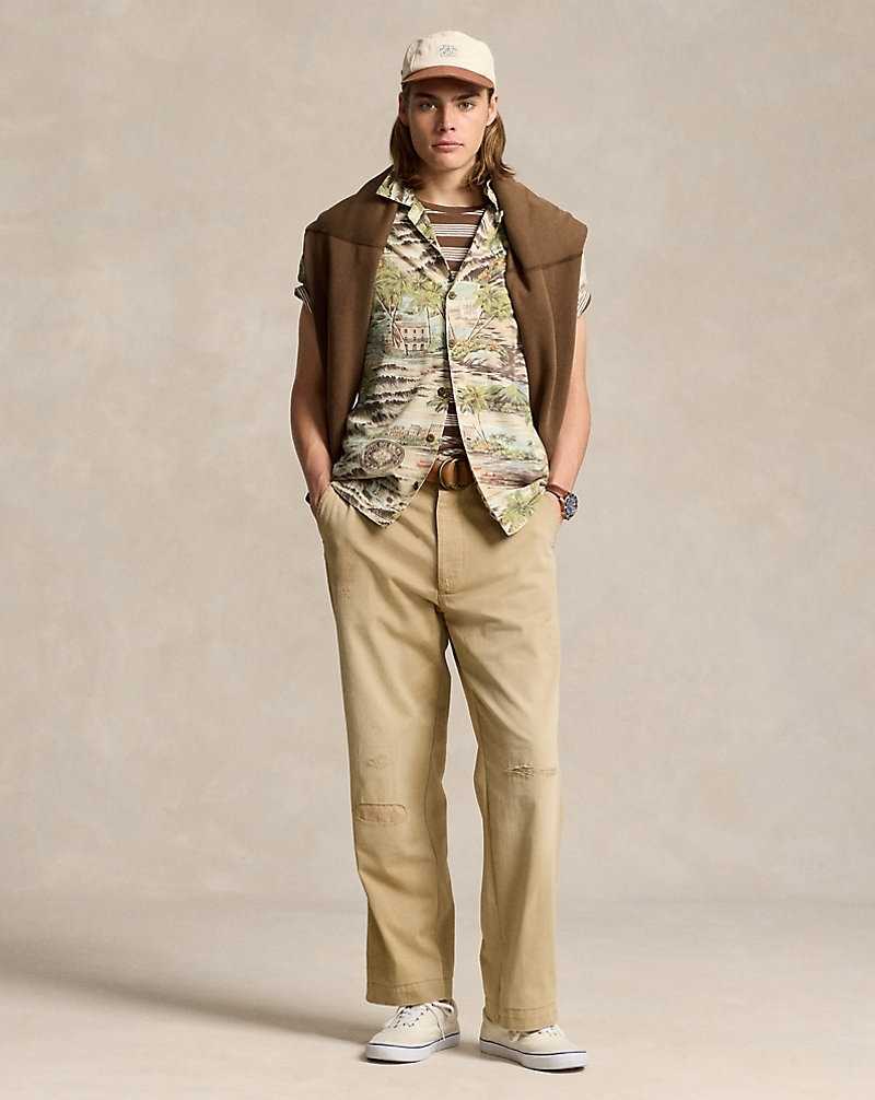 Camisas Ralph Lauren Classic Fit Beach-Print Camp Hombre Playa De Havana | LXZRFVT-50 - vista 3
