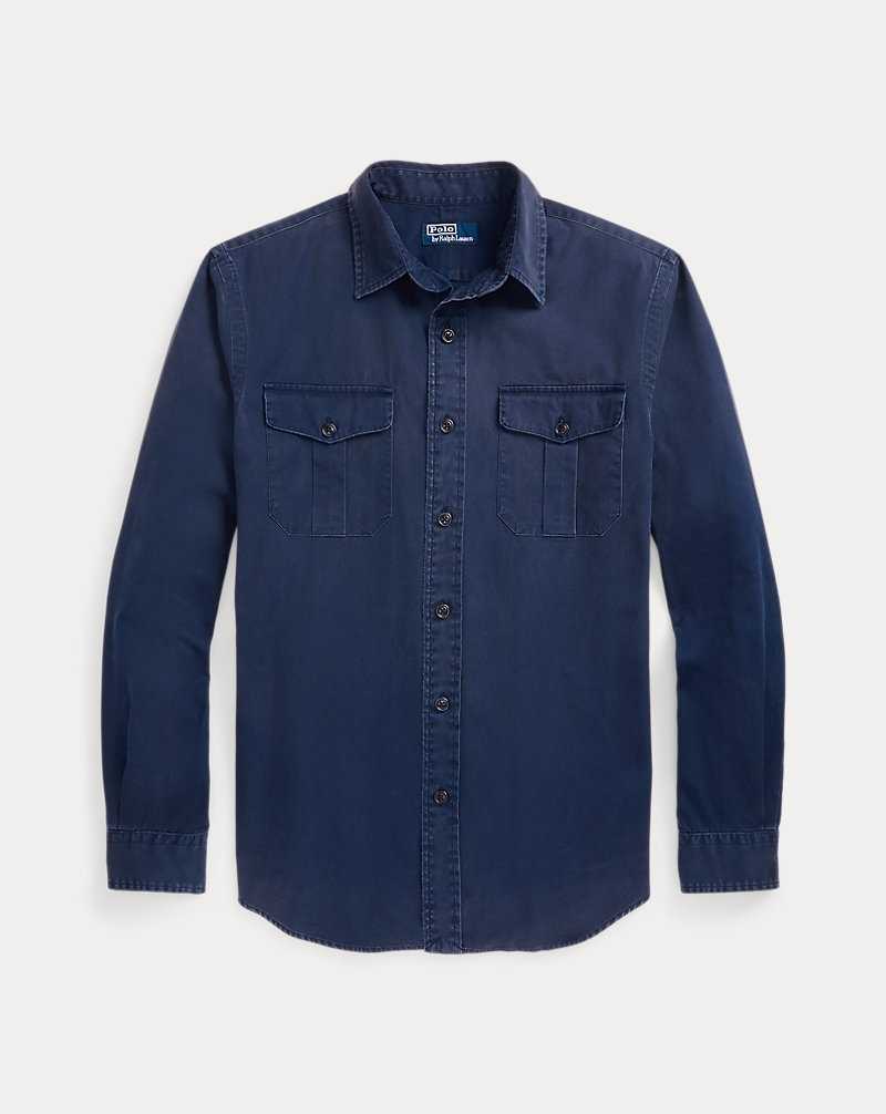Camisas Ralph Lauren Classic Fit Chino Workshirt Hombre Azul Marino | RDXAVCS-12 - vista 2