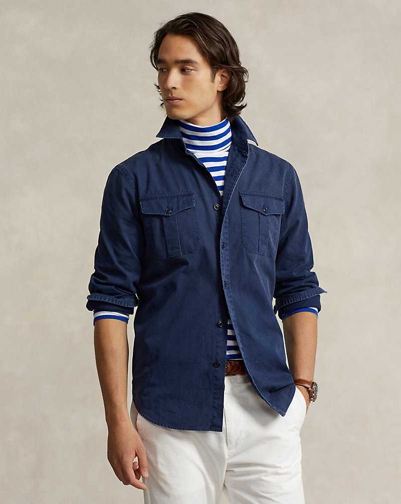 Camisas Ralph Lauren Classic Fit Chino Workshirt Hombre Azul Marino | RDXAVCS-12 - vista 1