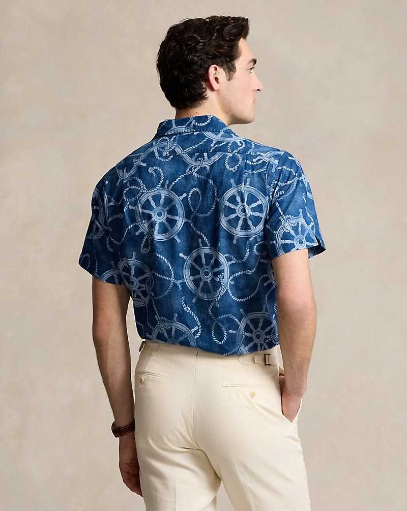 Camisas Ralph Lauren Classic Fit Cotton-Linen Camp Hombre Ropes &amp; Ship Wheel | ITSOUFB-83 - vista 4