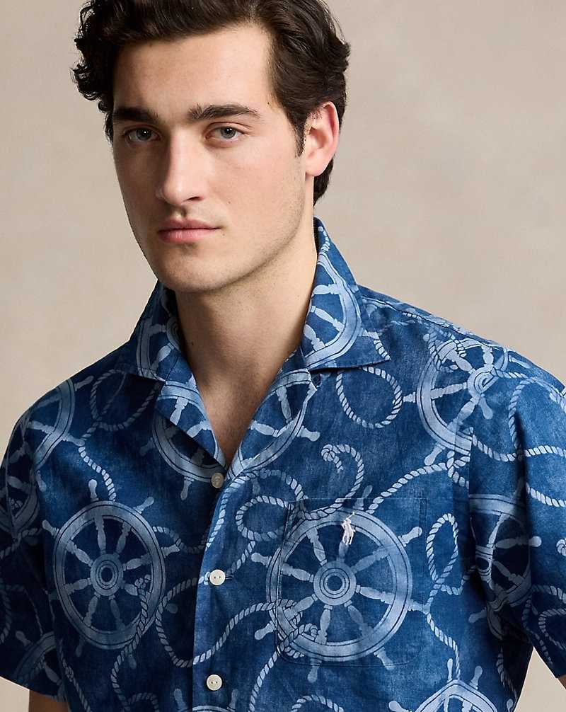 Camisas Ralph Lauren Classic Fit Cotton-Linen Camp Hombre Ropes &amp; Ship Wheel | ITSOUFB-83 - vista 5