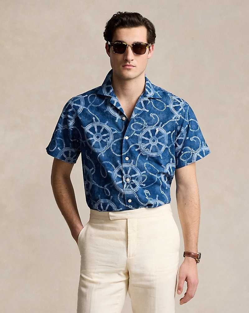 Camisas Ralph Lauren Classic Fit Cotton-Linen Camp Hombre Ropes &amp; Ship Wheel | ITSOUFB-83 - vista 1