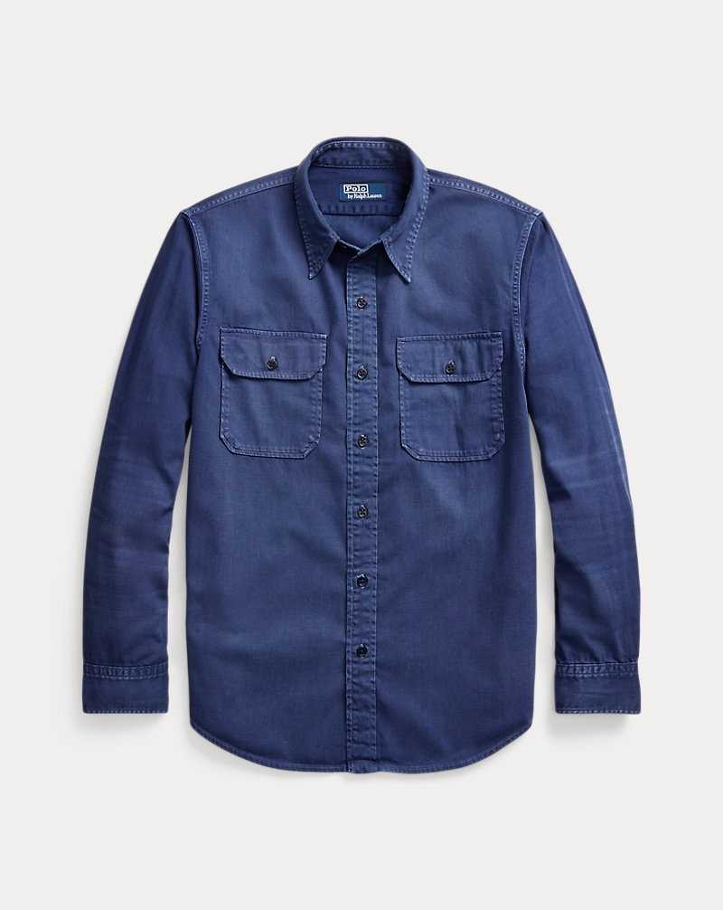 Camisas Ralph Lauren Classic Fit Denim Workshirt Hombre Azul Marino | YSUMBVW-57 - vista 2