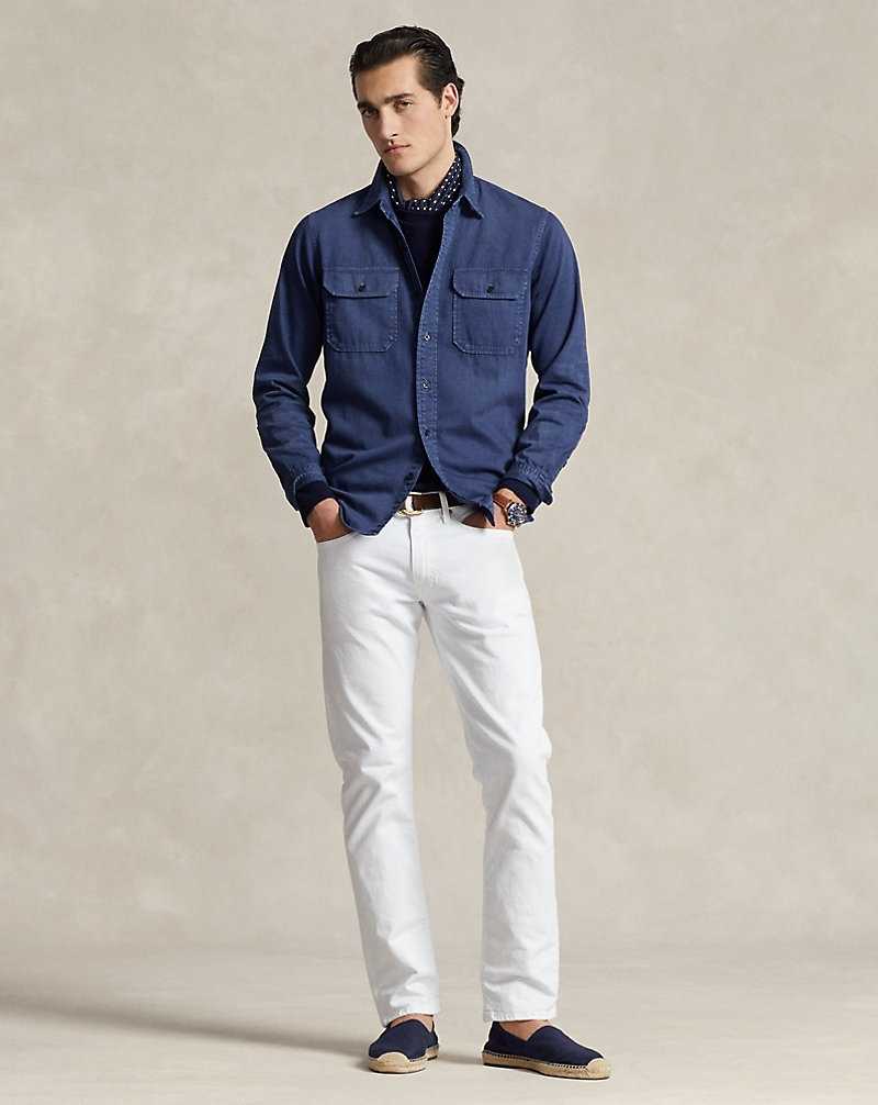 Camisas Ralph Lauren Classic Fit Denim Workshirt Hombre Azul Marino | YSUMBVW-57 - vista 3