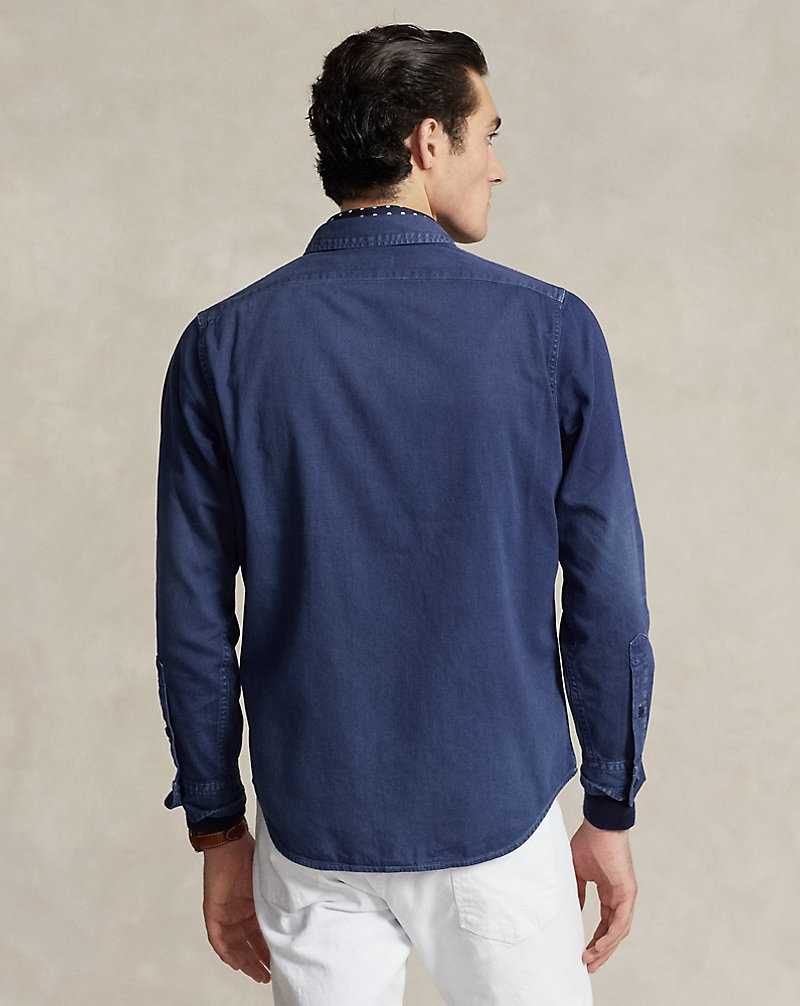 Camisas Ralph Lauren Classic Fit Denim Workshirt Hombre Azul Marino | YSUMBVW-57 - vista 4