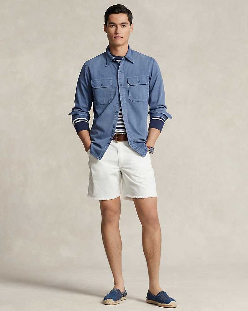 Camisas Ralph Lauren Classic Fit Denim Workshirt Hombre Azules | RJFQSKY-57 - vista 3