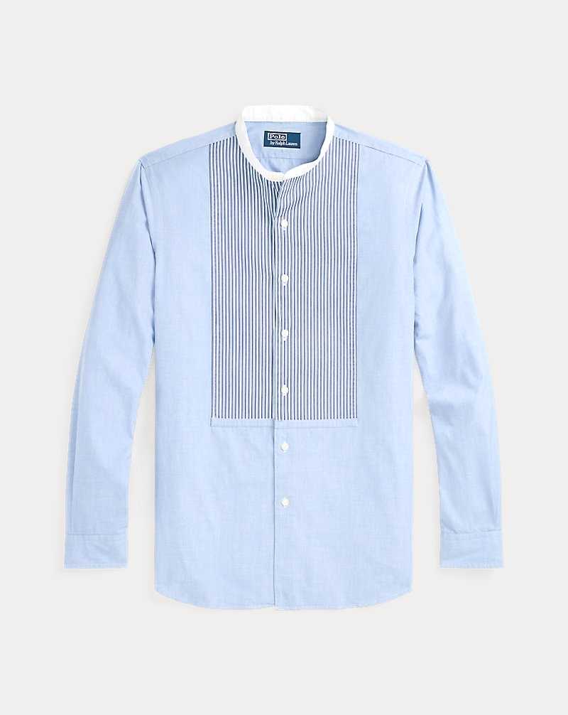 Camisas Ralph Lauren Classic Fit End-on-End Bib Hombre Azules | MEKPAVN-65 - vista 2