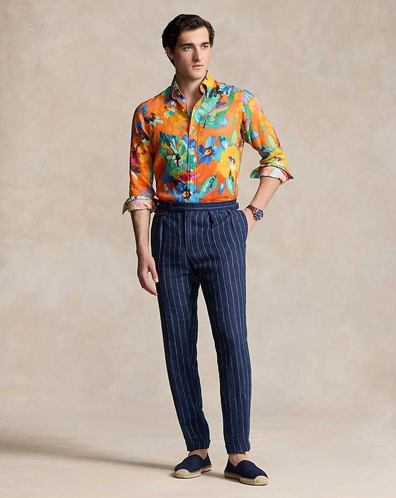 Camisas Ralph Lauren Classic Fit Floral-Print Linen Hombre 6325 Camarat Floral | ENACGJW-12 - vista 3
