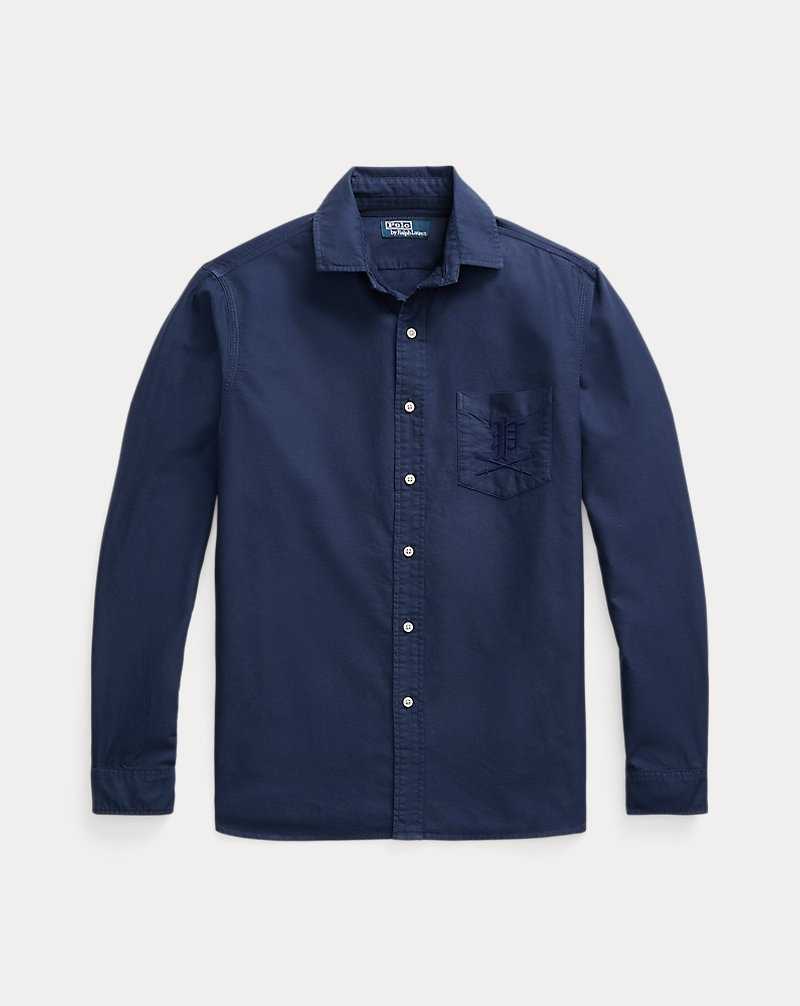 Camisas Ralph Lauren Classic Fit Garment-Dyed Oxford Hombre Azul Marino | MJSLHRY-25 - vista 2