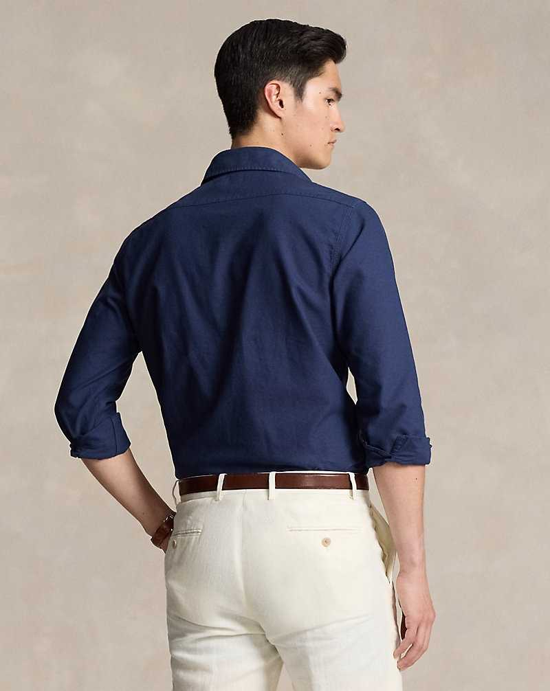 Camisas Ralph Lauren Classic Fit Garment-Dyed Oxford Hombre Azul Marino | MJSLHRY-25 - vista 4