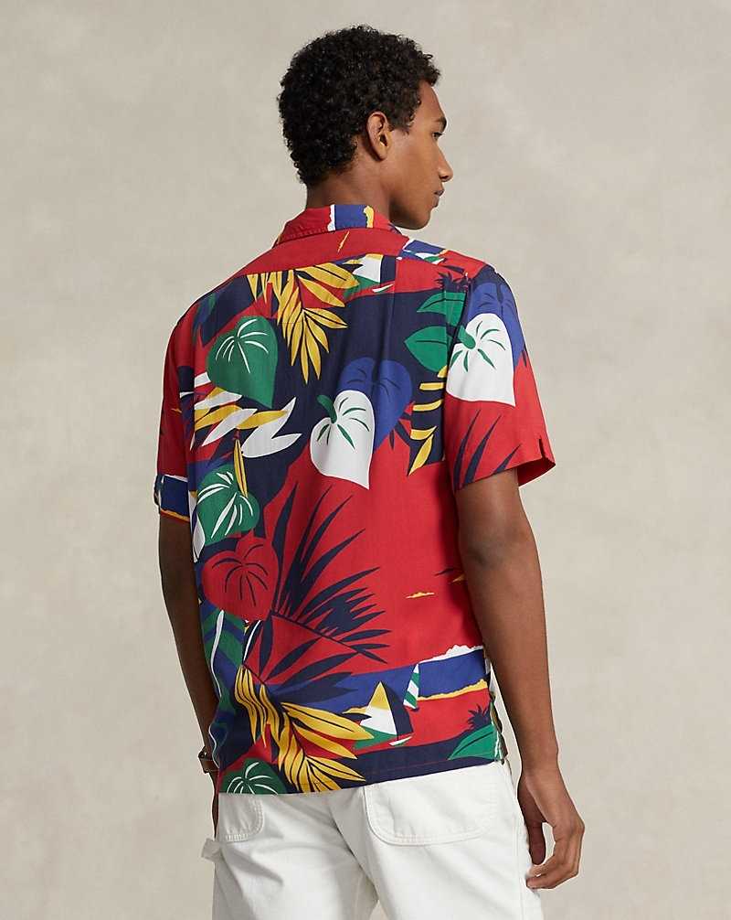 Camisas Ralph Lauren Classic Fit Hoffman Print Camp Hombre Deco Tropical Seaside | WPEXGSY-70 - vista 4