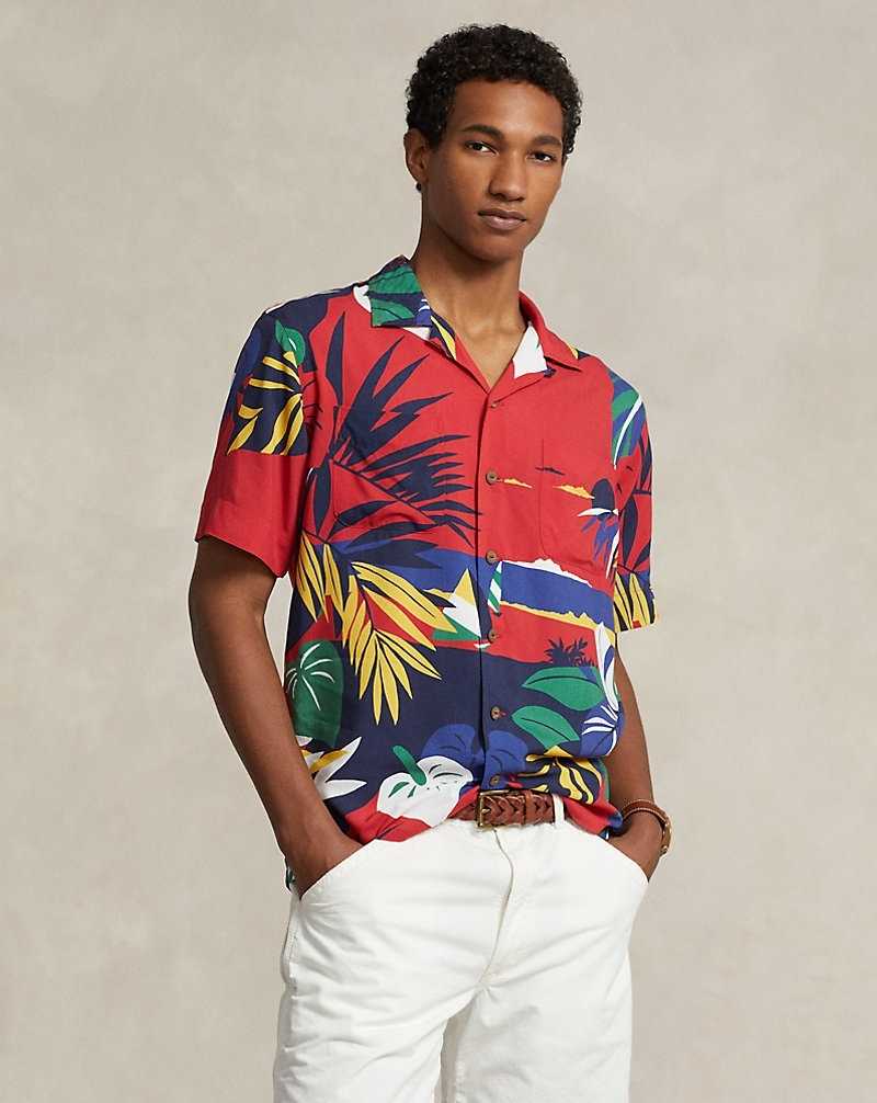 Camisas Ralph Lauren Classic Fit Hoffman Print Camp Hombre Deco Tropical Seaside | WPEXGSY-70 - vista 1