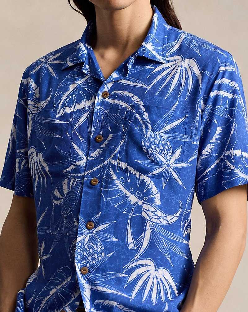 Camisas Ralph Lauren Classic Fit Hoffman Print Camp Hombre 6323 Ocean Breeze Floral | CBJDOAF-95 - vista 5