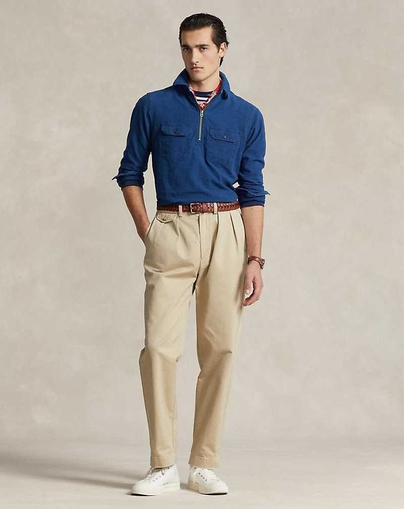 Camisas Ralph Lauren Classic Fit Indigo Popover Workshirt Hombre Azules | QKNVLMD-16 - vista 3