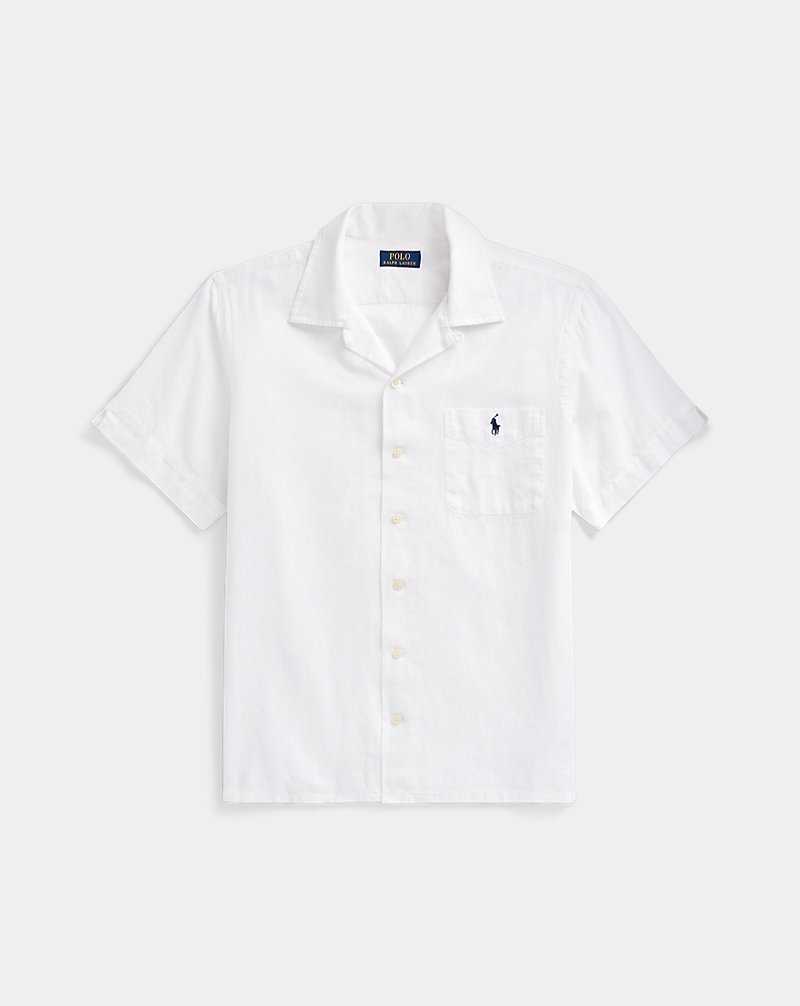 Camisas Ralph Lauren Classic Fit Linen-Cotton Camp Hombre Blancos | MTYCGVD-47 - vista 2