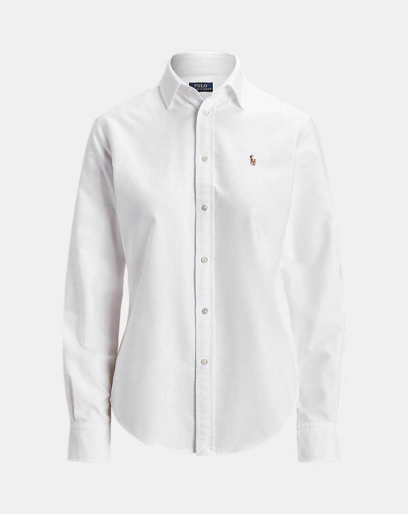 Camisas Ralph Lauren Classic Fit Oxford Mujer Blancos | ZAEVKFC-14 - vista 2