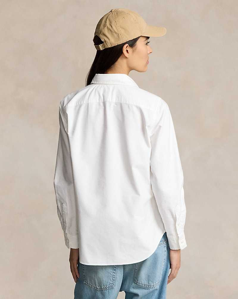 Camisas Ralph Lauren Classic Fit Oxford Mujer Blancos | ZAEVKFC-14 - vista 4