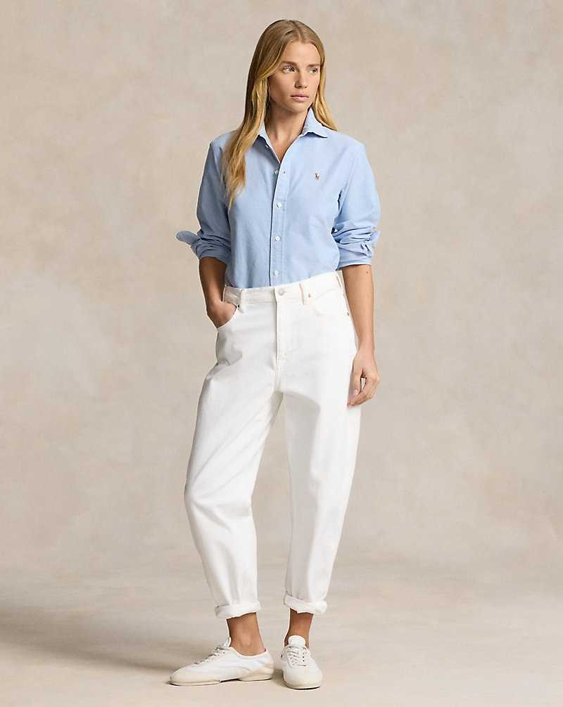 Camisas Ralph Lauren Classic Fit Oxford Mujer Azules | JHDMUSB-13 - vista 3