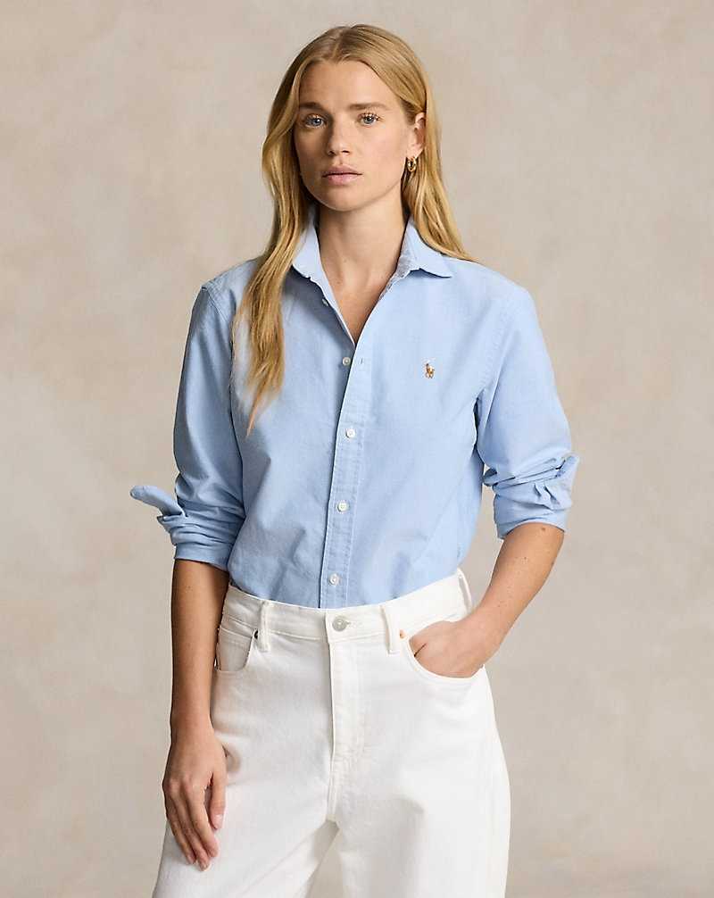 Camisas Ralph Lauren Classic Fit Oxford Mujer Azules | JHDMUSB-13 - vista 1