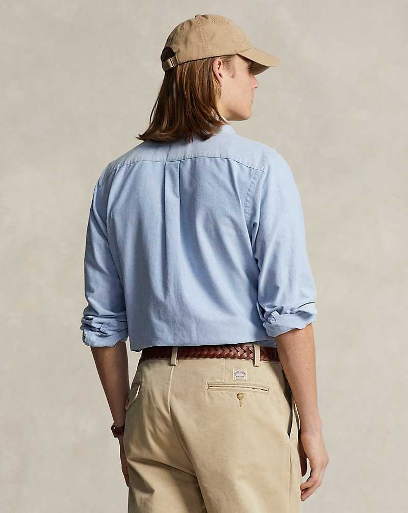 Camisas Ralph Lauren Classic Fit Oxford Workshirt Hombre Azules | TJPYMVW-70 - vista 4
