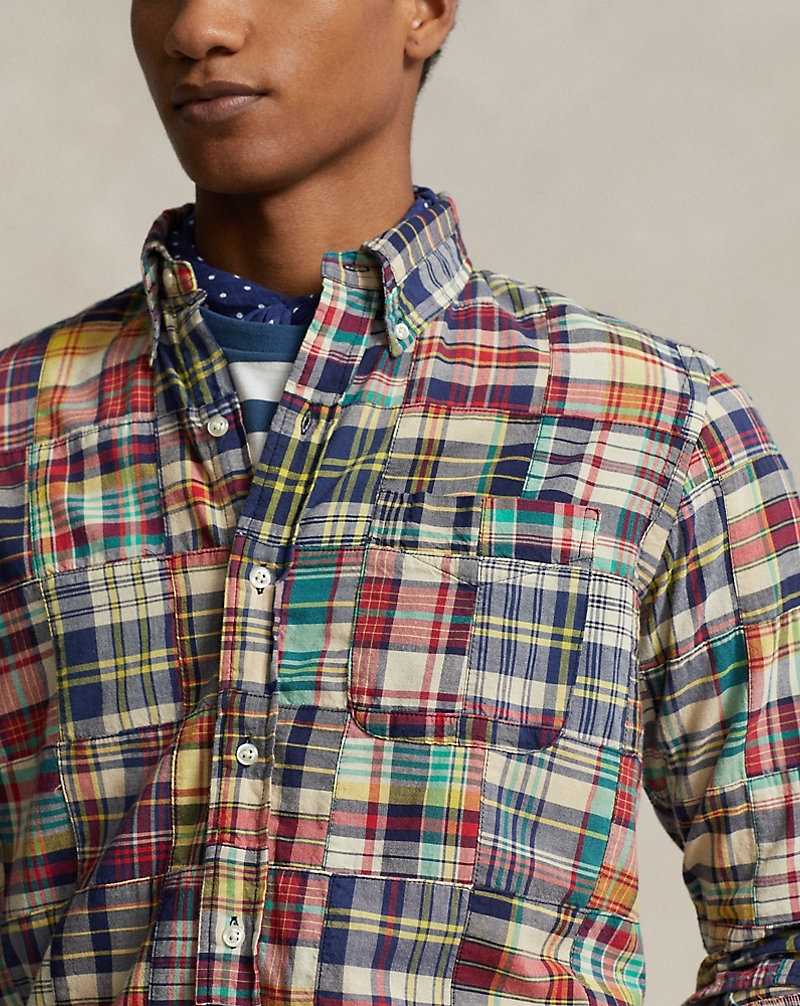 Camisas Ralph Lauren Classic Fit Patchwork Madras Hombre Madras Patchwork | YDFKQPC-46 - vista 5