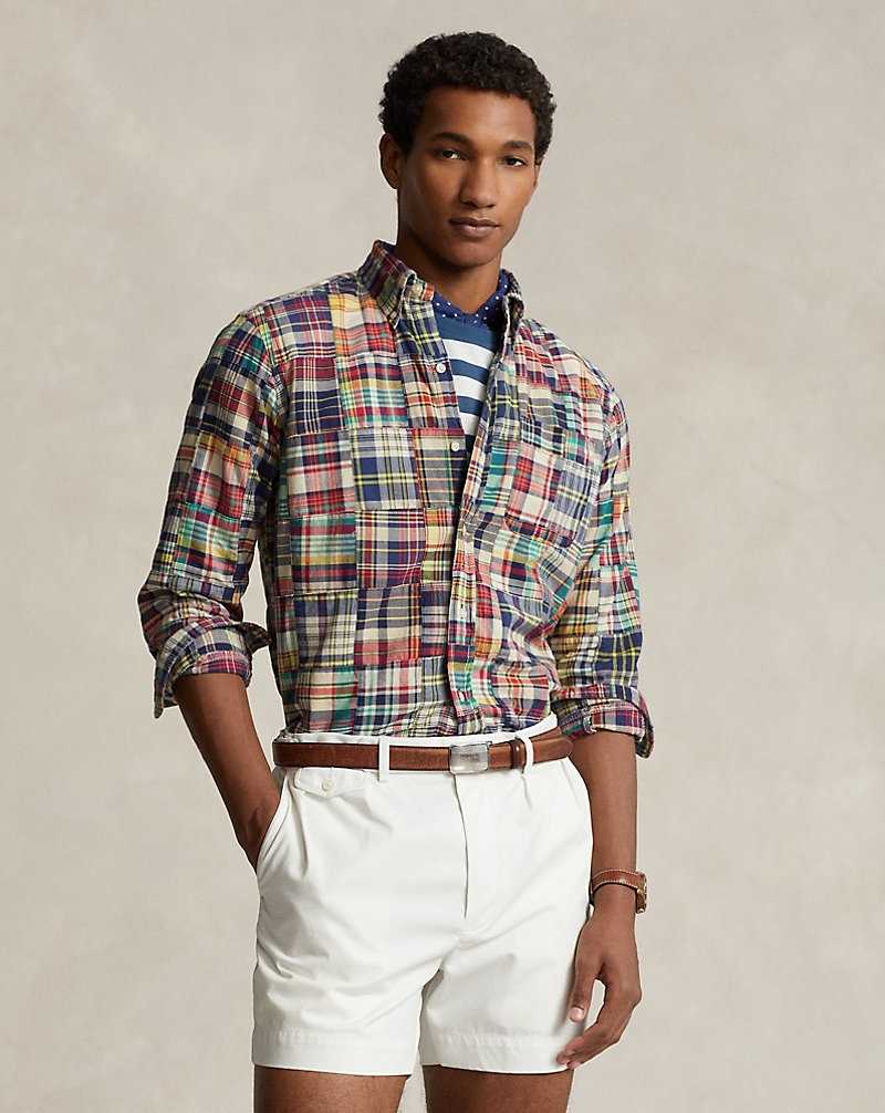Camisas Ralph Lauren Classic Fit Patchwork Madras Hombre Madras Patchwork | YDFKQPC-46 - vista 1