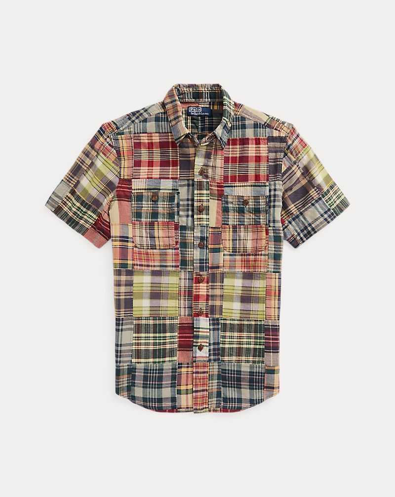 Camisas Ralph Lauren Classic Fit Patchwork Madras Workshirt Hombre Madras Patchwork | LTQYOGV-36 - vista 2