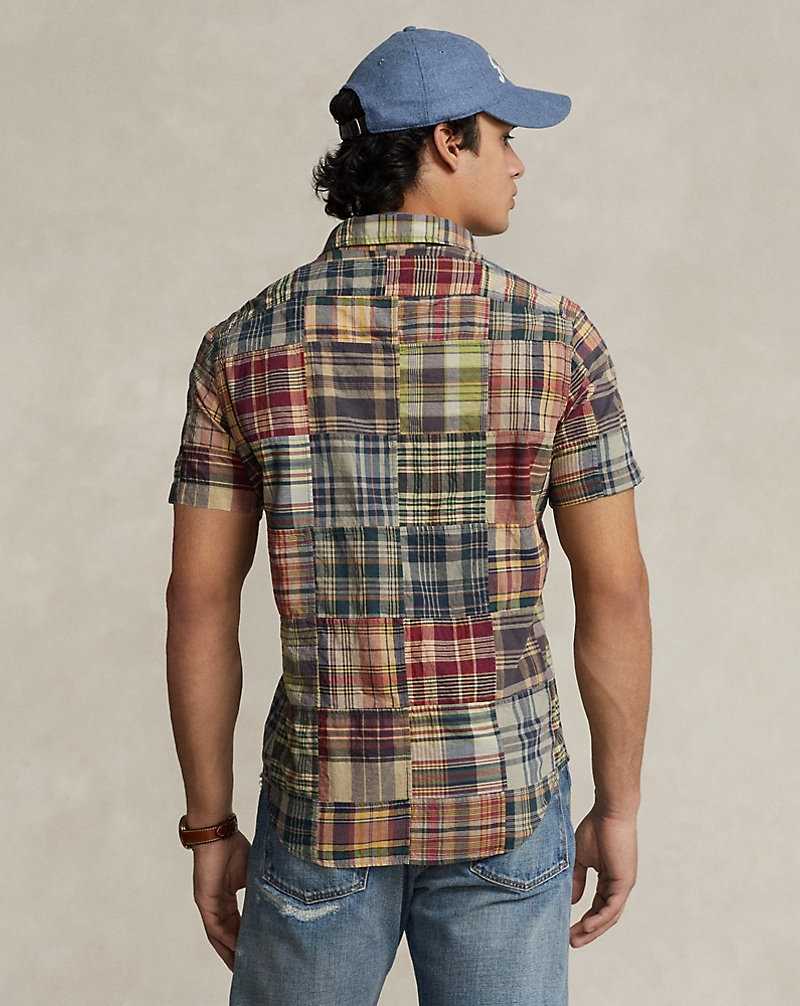 Camisas Ralph Lauren Classic Fit Patchwork Madras Workshirt Hombre Madras Patchwork | LTQYOGV-36 - vista 4