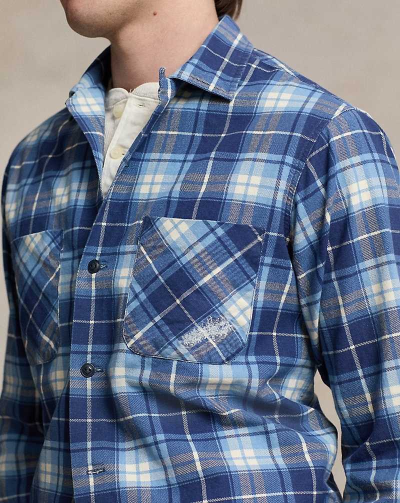 Camisas Ralph Lauren Classic Fit Plaid Flannel Workshirt Hombre Island Plaid | SIRBPKV-89 - vista 5