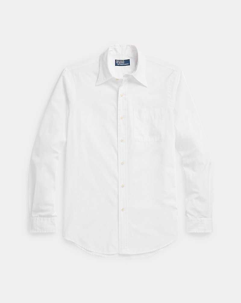 Camisas Ralph Lauren Classic Fit Poplin Hombre Blancos | OXILCZK-63 - vista 2