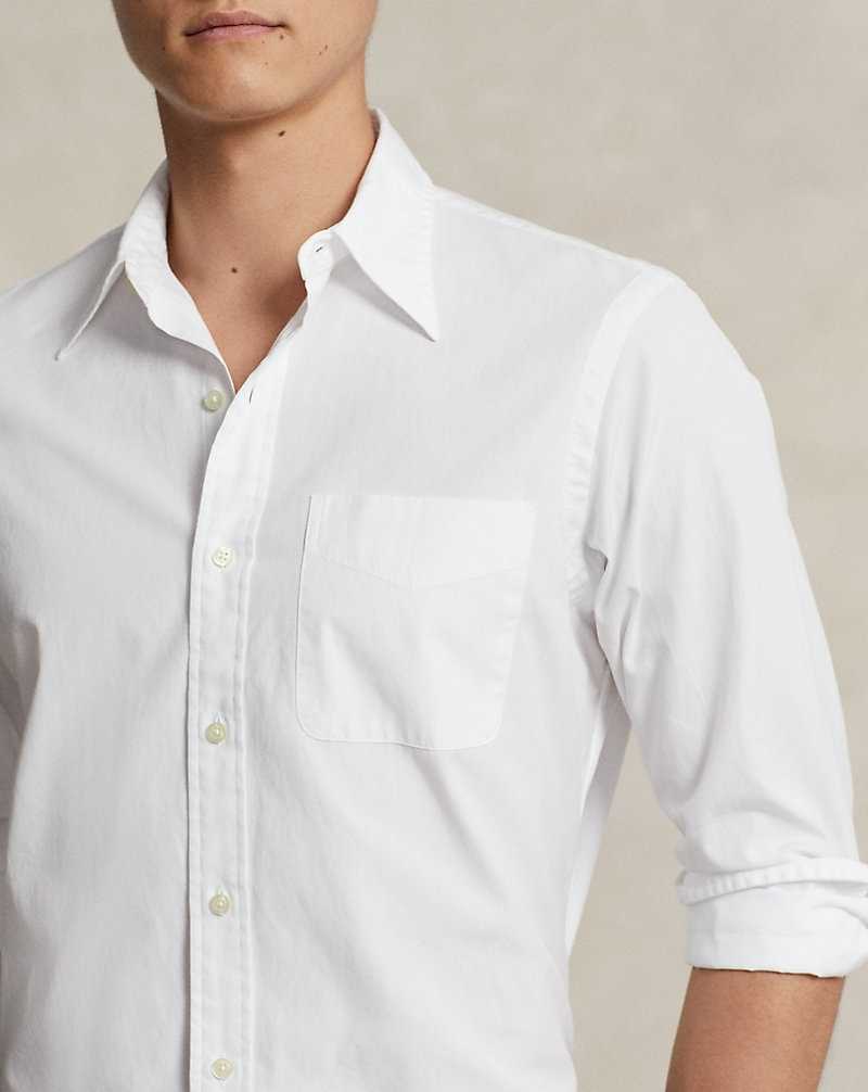 Camisas Ralph Lauren Classic Fit Poplin Hombre Blancos | OXILCZK-63 - vista 5