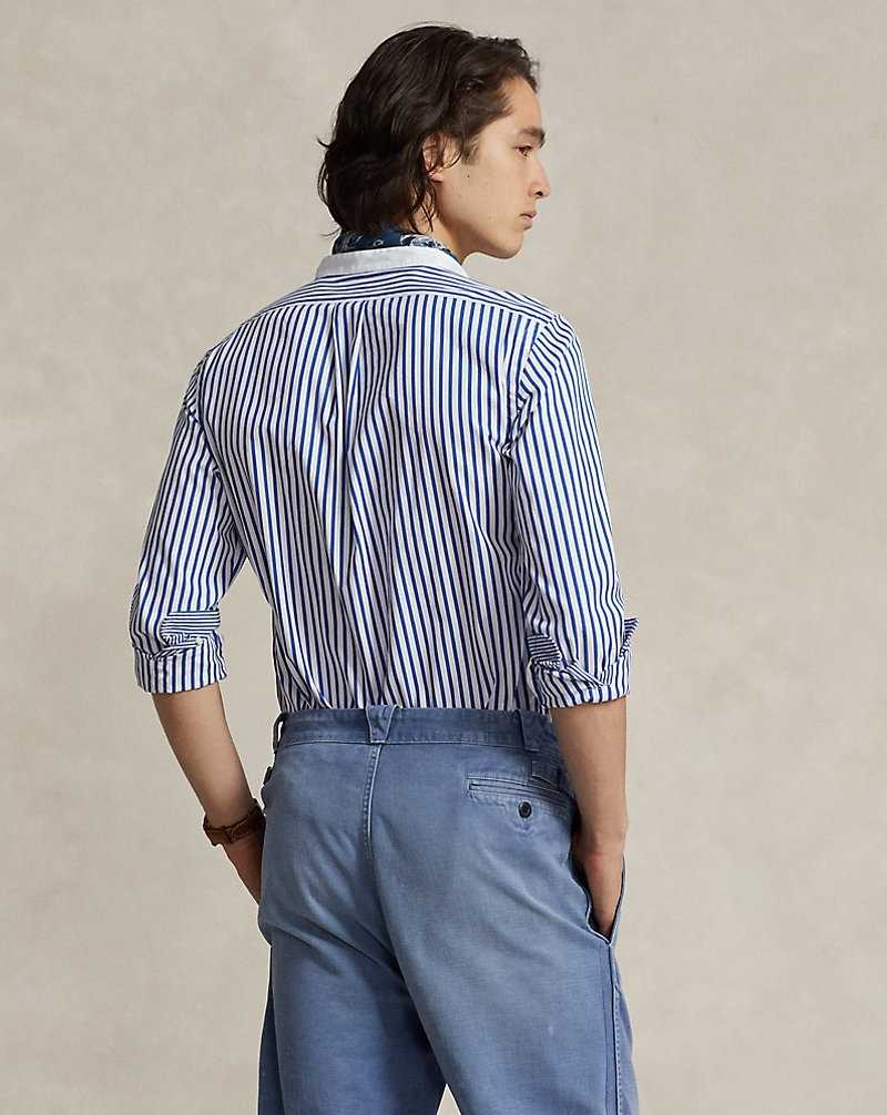 Camisas Ralph Lauren Classic Fit Striped Poplin Hombre 6247 Resort Funshirt | AYMCNFT-39 - vista 4