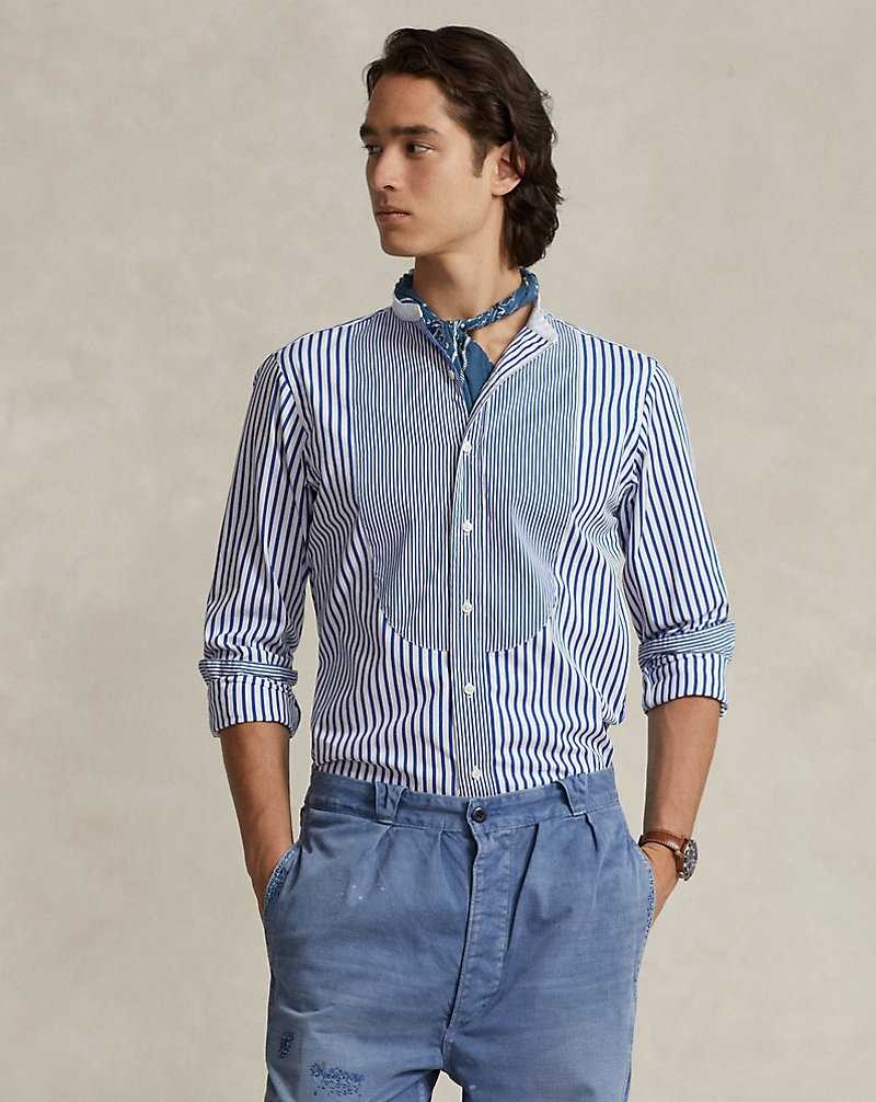 Camisas Ralph Lauren Classic Fit Striped Poplin Hombre 6247 Resort Funshirt | AYMCNFT-39 - vista 1