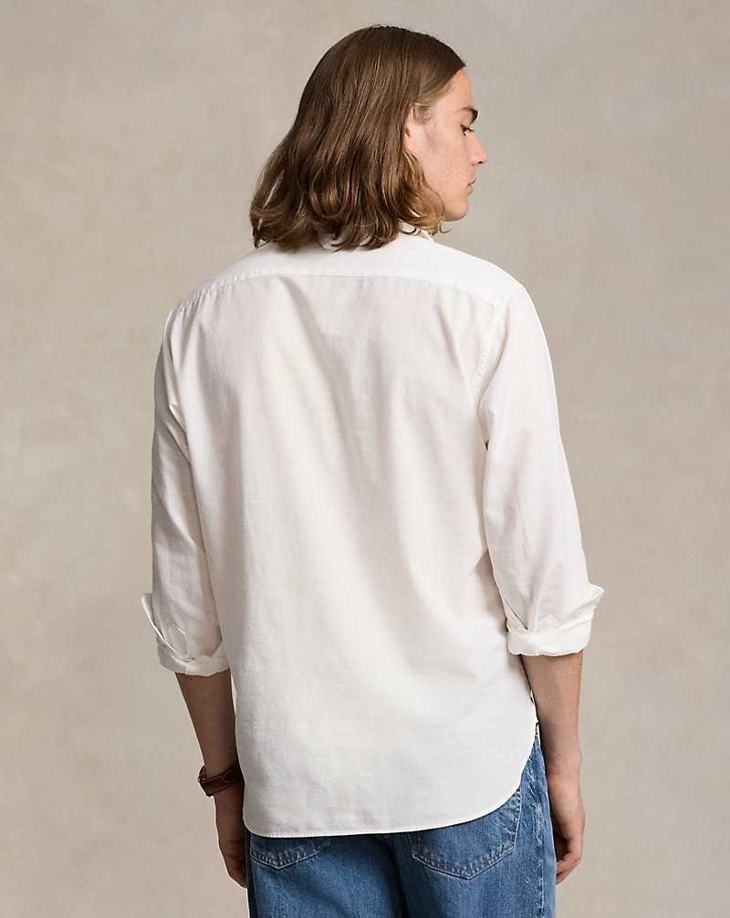 Camisas Ralph Lauren Classic Fit Textured Workshirt Hombre Blancos | ZNEUAVG-36 - vista 4