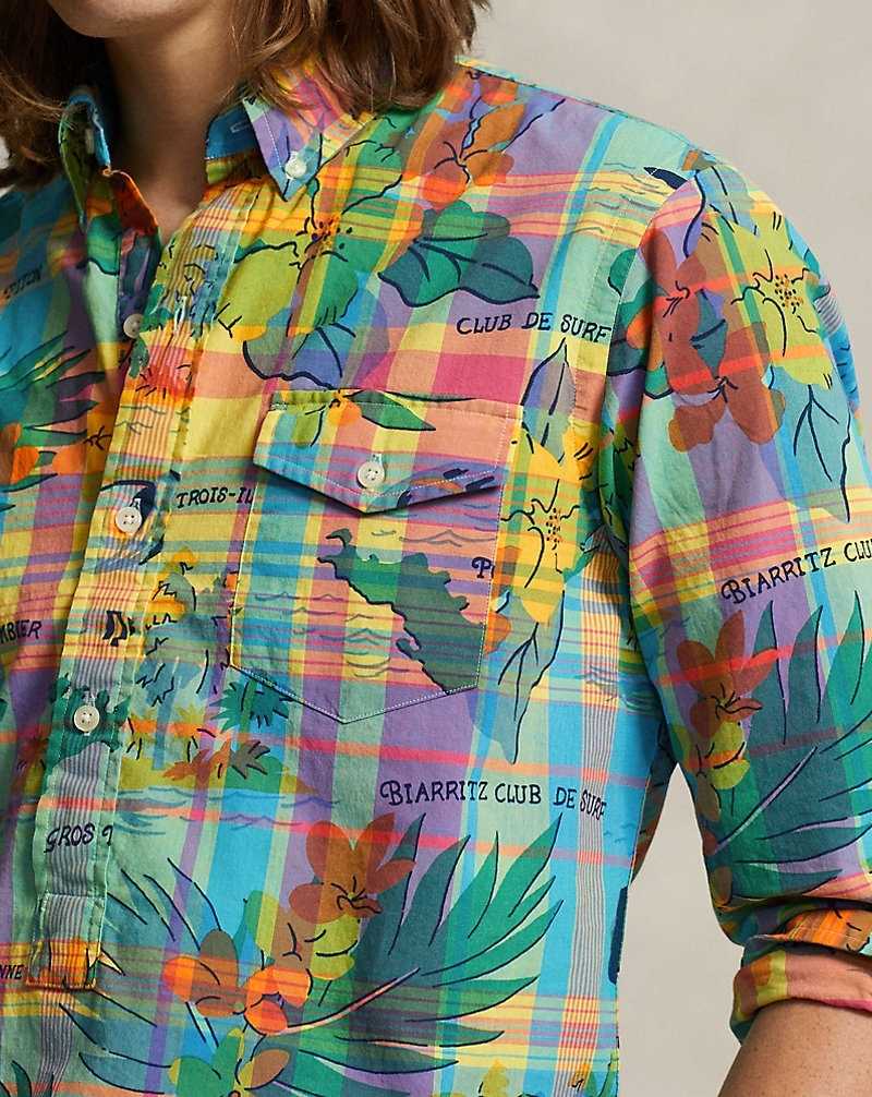 Camisas Ralph Lauren Classic Fit Tropical Madras Hombre 6322 Island Hopping Tropi | ZMGUPTX-58 - vista 5
