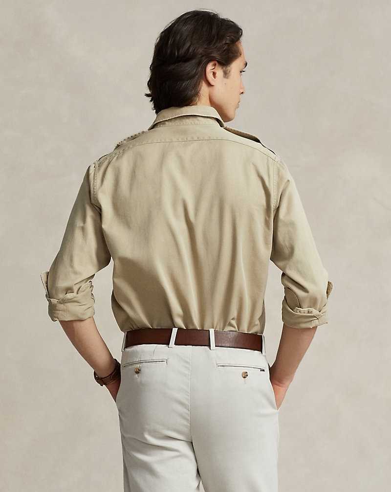 Camisas Ralph Lauren Classic Fit Twill Workshirt Hombre Kaki | PFYHAKV-95 - vista 4