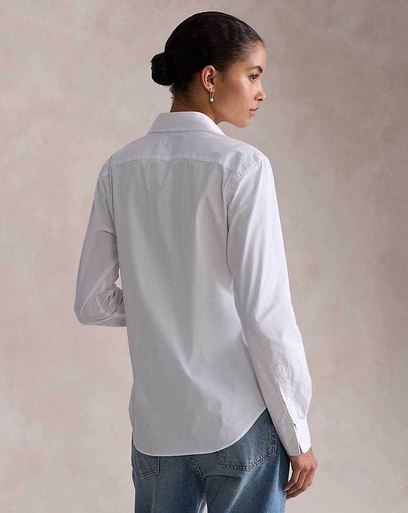 Camisas Ralph Lauren Cotton Mujer Blancos | JIDFUWE-96 - vista 4