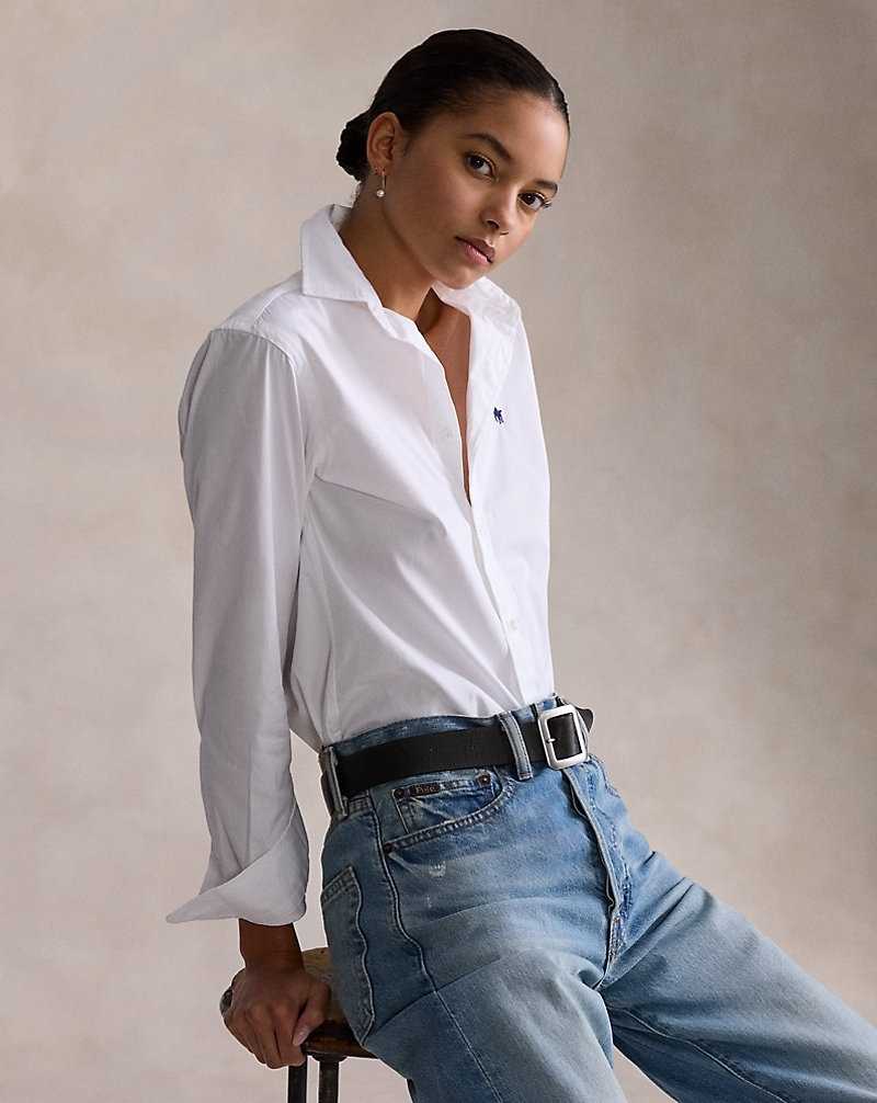 Camisas Ralph Lauren Cotton Mujer Blancos | JIDFUWE-96 - vista 1