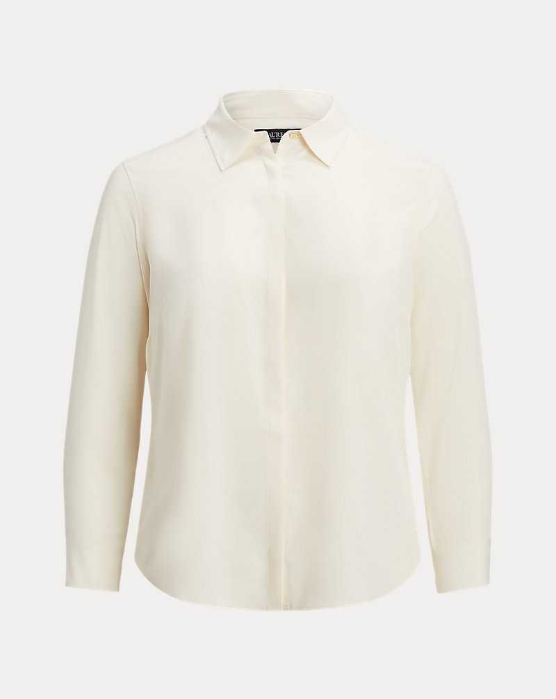 Camisas Ralph Lauren Crepe Mujer Creme | HTZMUIJ-56 - vista 2