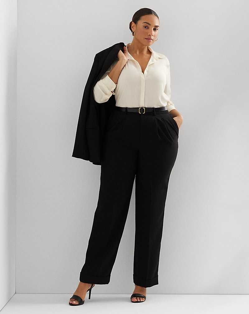 Camisas Ralph Lauren Crepe Mujer Creme | HTZMUIJ-56 - vista 3