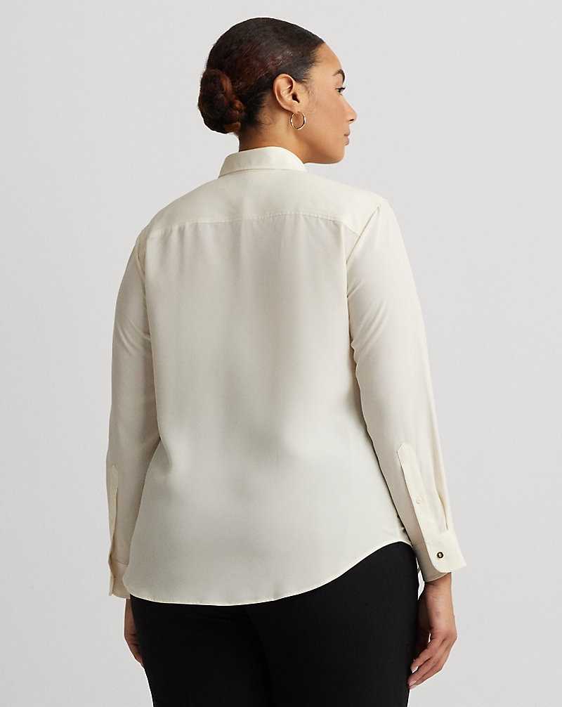 Camisas Ralph Lauren Crepe Mujer Creme | HTZMUIJ-56 - vista 4